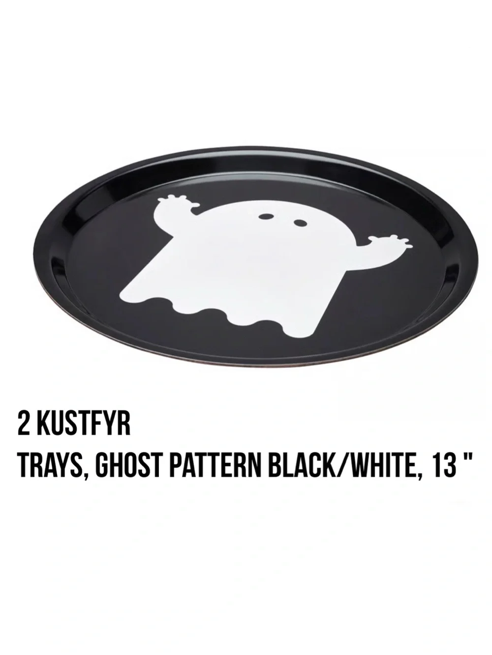 Black & White Ghost Serving Trays - Halloween Party